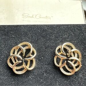Gold Twist Clip On Earrings